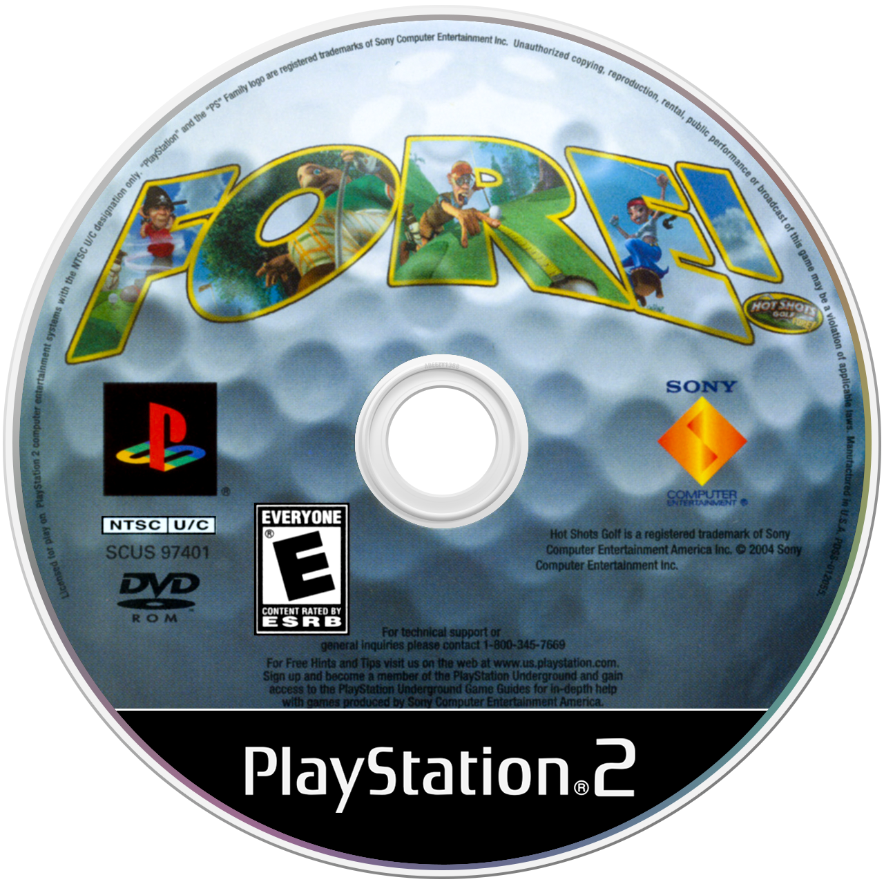 Hot Shots Golf Fore media 4 for Playstation 2